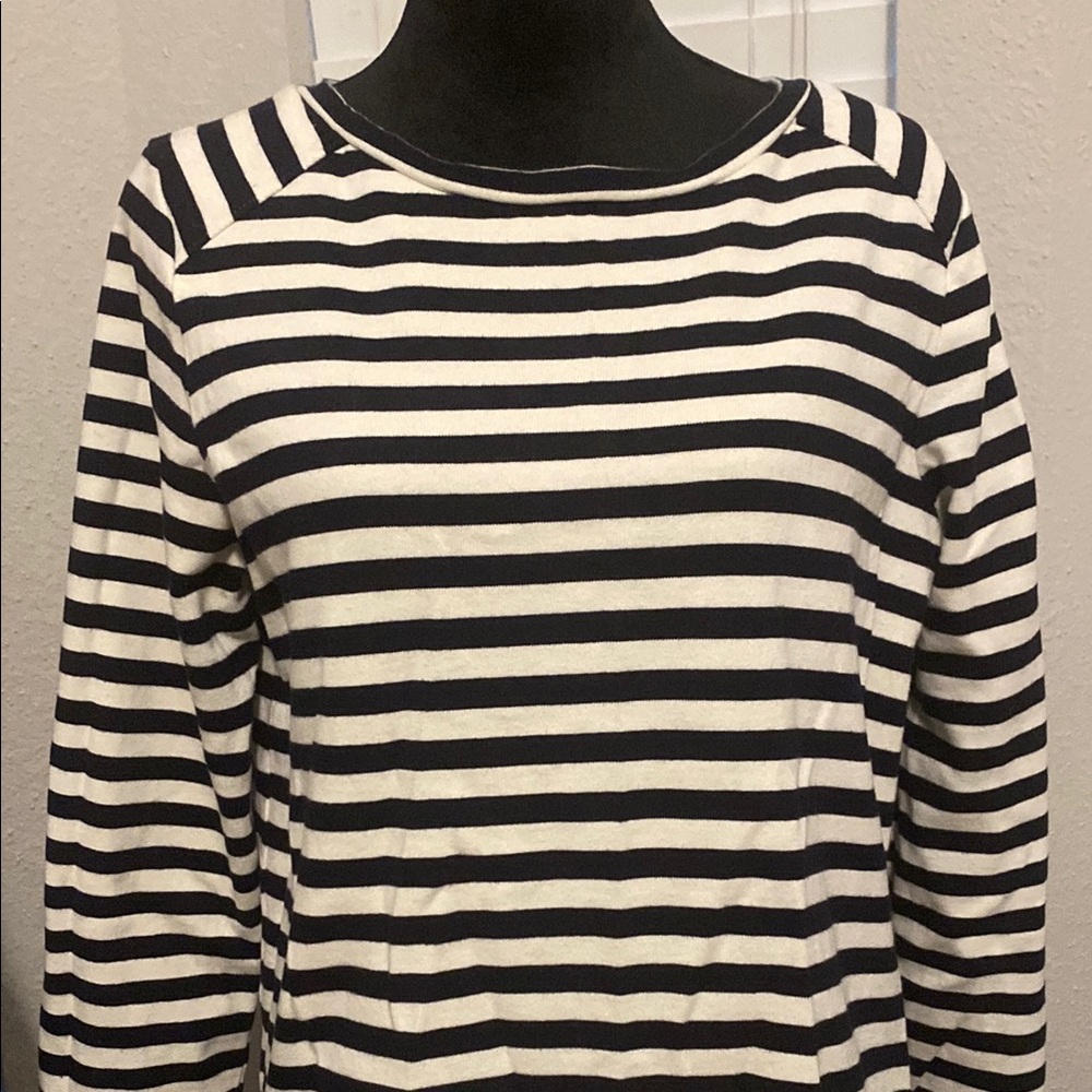 Striped Black and White Women's Top